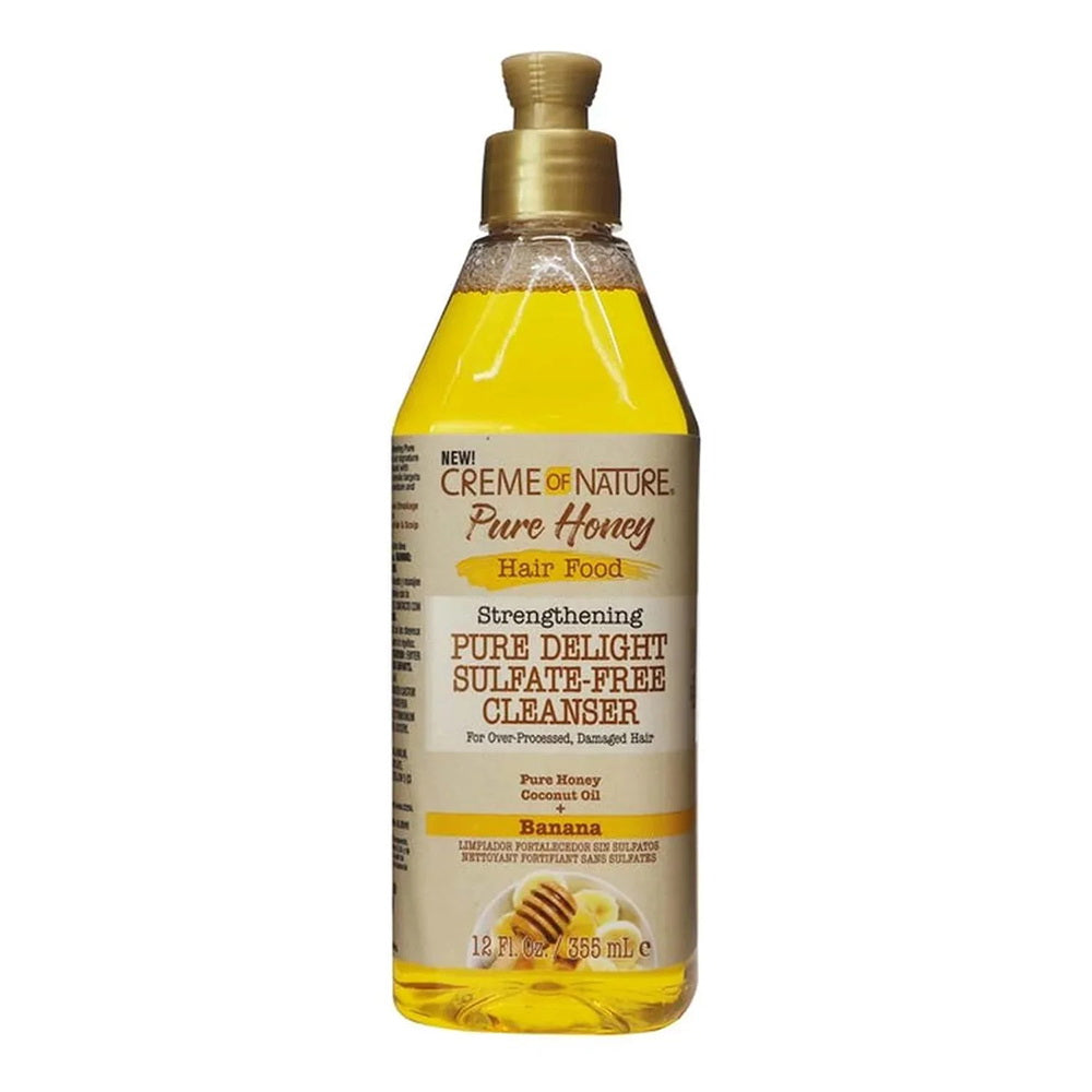 Creme of Nature Pure Honey Strengthening Pure Delight Sulfate Free Hair Cleanser 12Oz (355ml)